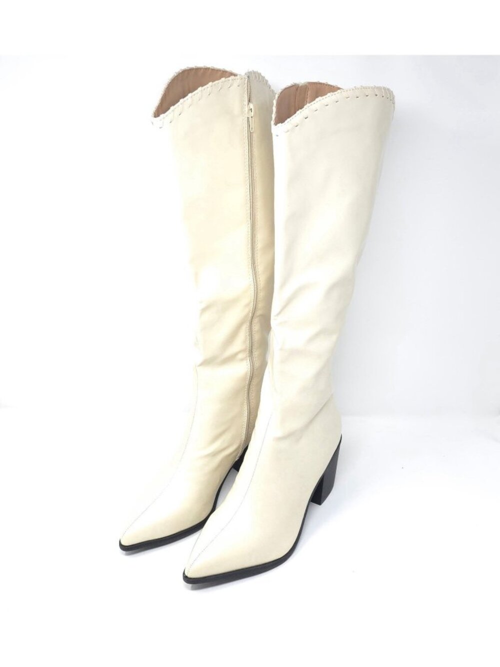 New Journee Collection Daria Bone Knee High Boots Comfort Foam Women’s 9M